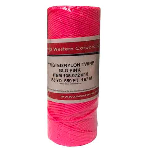 CWC Fluorescent Glo Pink #18 Seine Twine (Roll of 550')