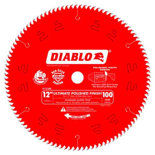 Diablo Tools D12100X 12" x 100T Ultimate Flawless Finish Blade