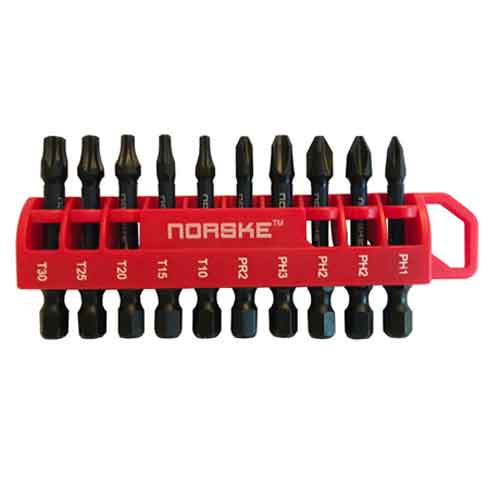 Norske NIBPI613 2" Magnetic Tip Phillips and Torx Assorted (10-Piece Pack)